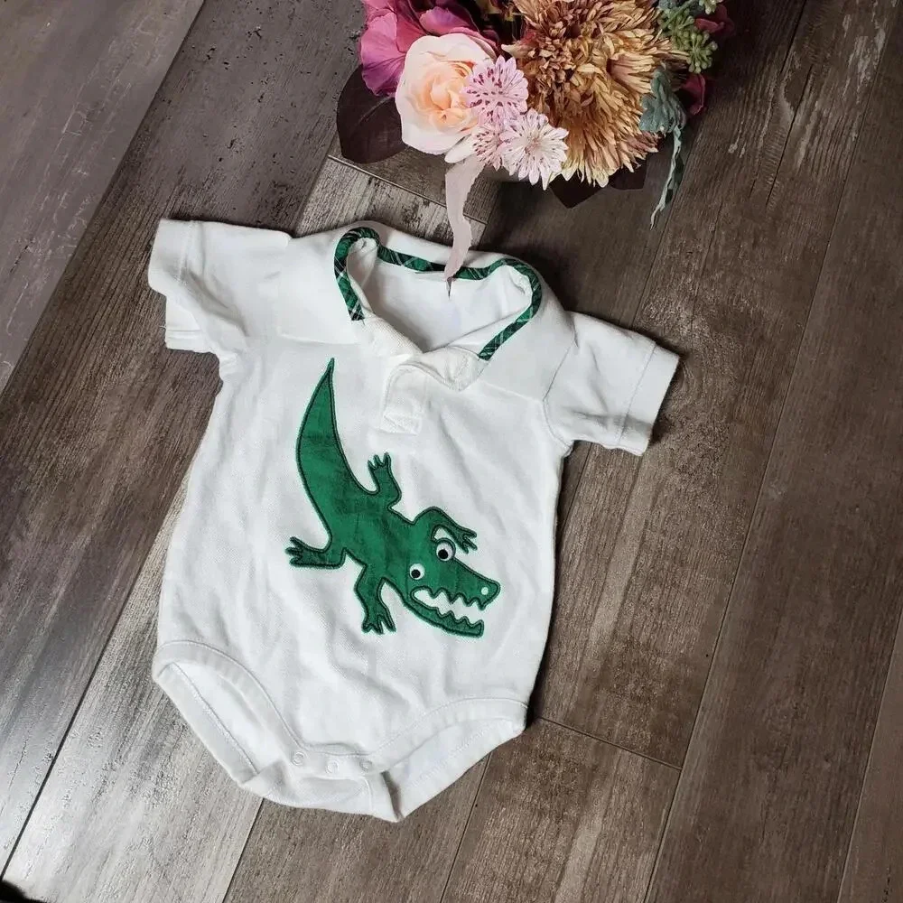 Gymboree 100% Cotton Baby Boy Bodysuit Alligator Crocodile 6-12m NWOT